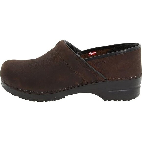 Sanita Pro Text Oil Brown Leather Professional Clog Men\'s Size EU 48 BRAND NEW!! main image 6